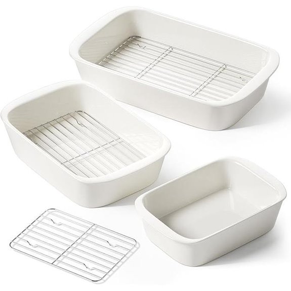LE TAUCI Ceramic Baking Dish Set with Racks