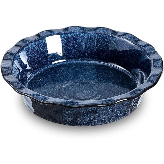 Vicrays 9-inch Ceramic Pie Pan with Fluted Edges