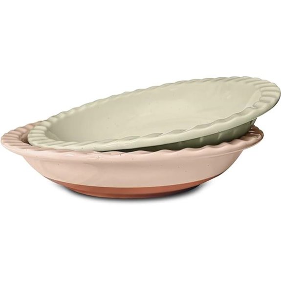 Mora Ceramics 9-Inch Pie Pan Set of 2
