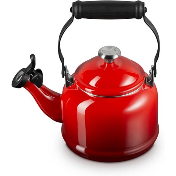 Le Creuset Enamel Steel Demi Tea Kettle Cerise