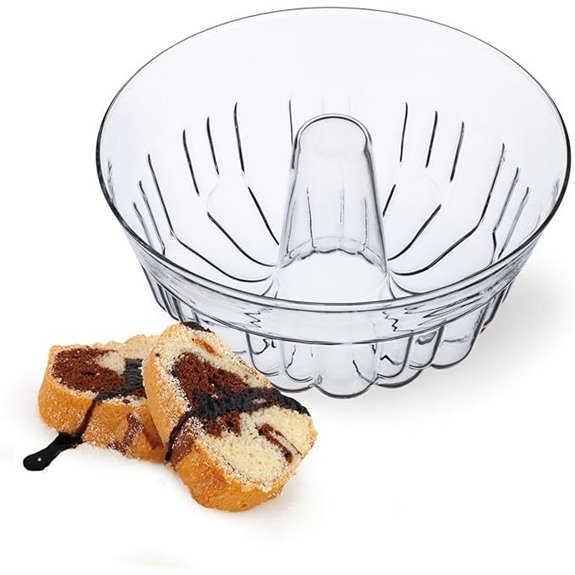 SIMAX Clear Glass Fluted Bundt Pan 1.4 Qt