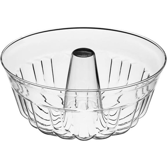 SIMAX Clear Glass Fluted Cake Pan 2.1 Qt