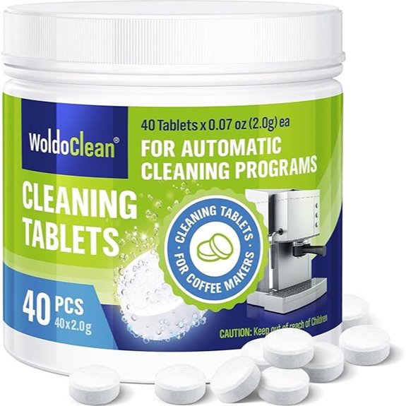 WoldoClean Coffee & Espresso Machine Tablets (40 Pack)