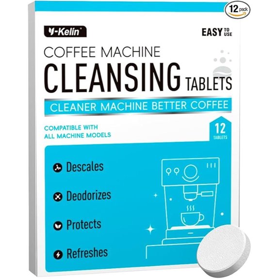Y-Kelin Coffee Maker Cleaner & Descaler Tablets (12 Pack)