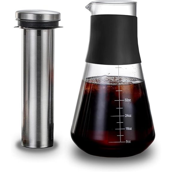 AGOGO Cold Brew Iced Coffee Maker with Metal Filter