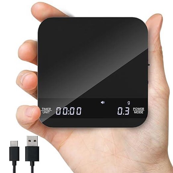 Mini Coffee Scale with Auto Timer and Brewing Modes