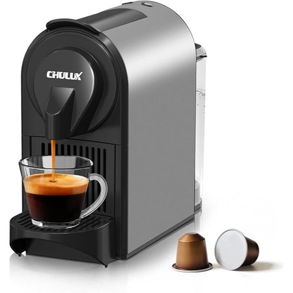 CHULUX Compact Espresso Machine with Dual Brew Sizes