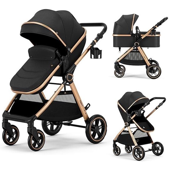 2-in-1 Baby Stroller and Bassinet
