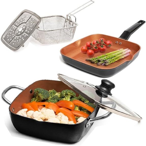 Moss & Stone Copper Nonstick Cookware Set (5 pcs)