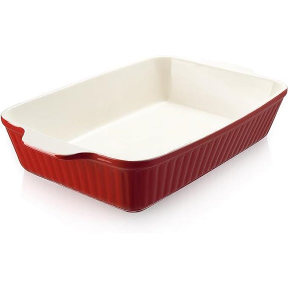 DOWAN 9x13-inch Deep Ceramic Baking Dish