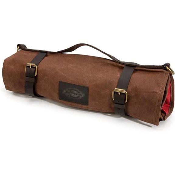 Dickies Chef Knife Roll Bag with Leather and Canvas