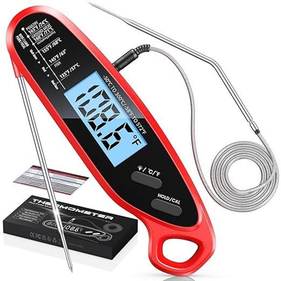Instant Read Digital Meat Thermometer with Dual Probes