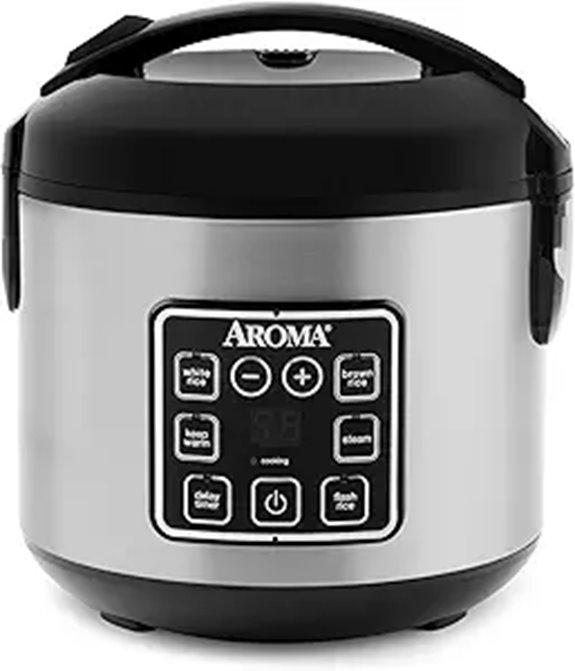 AROMA 4-Cup Digital Rice Cooker & Steamer