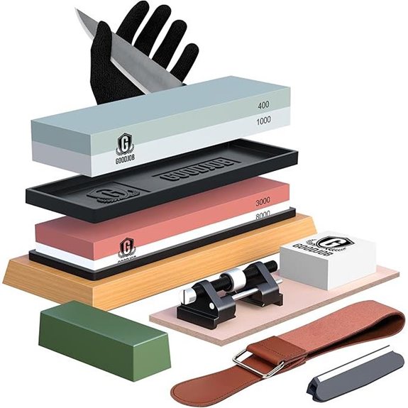 Goodjob Dual Grit Knife Sharpening Stone Kit