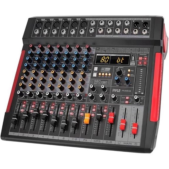 Pyle 8-Channel DJ Mixer with Effects and USB