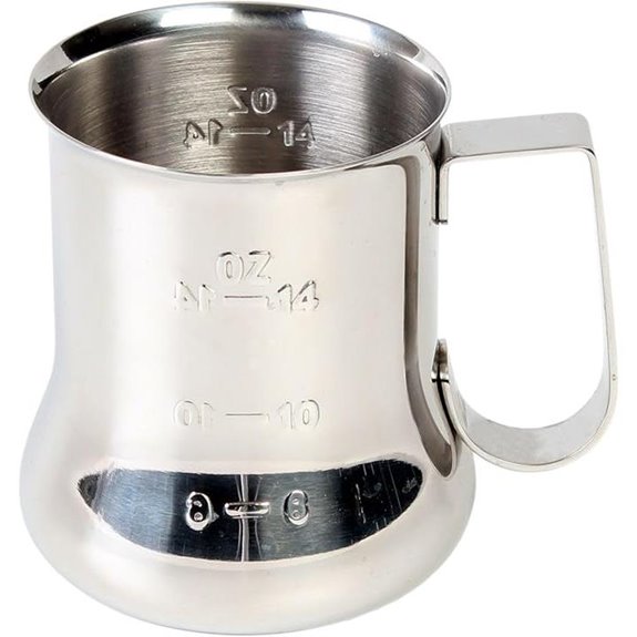 TrueCraftware 18 oz Stainless Steel Milk Frothing Pitcher