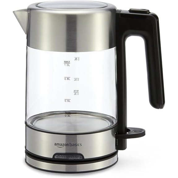 Amazon Basics Electric Kettle with Glass Carafe