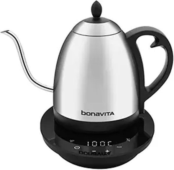Bonavita 1.0L Gooseneck Electric Kettle with Presets