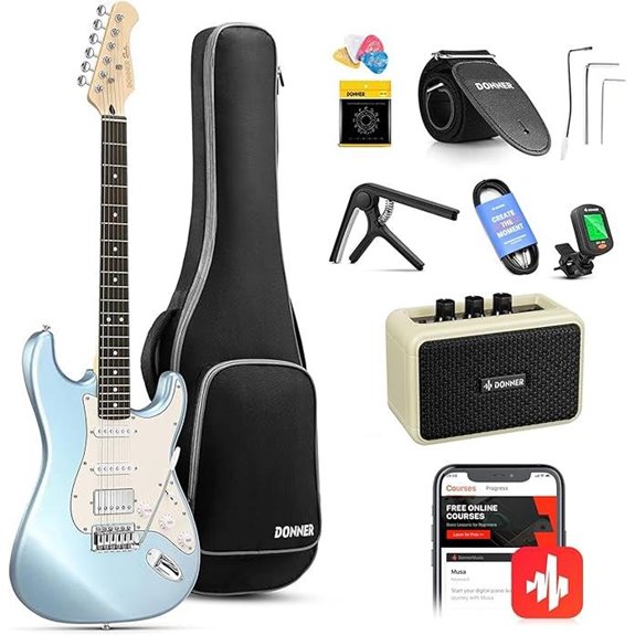 Donner DST-152R Electric Guitar Kit with Accessories
