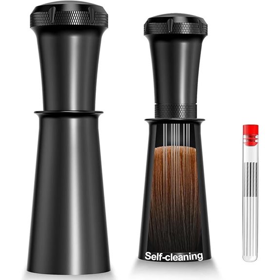 espresso distributor with brush
