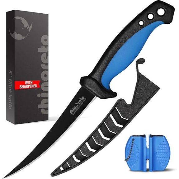 Rhinoreto Fish Fillet Knife Set with Sharpener