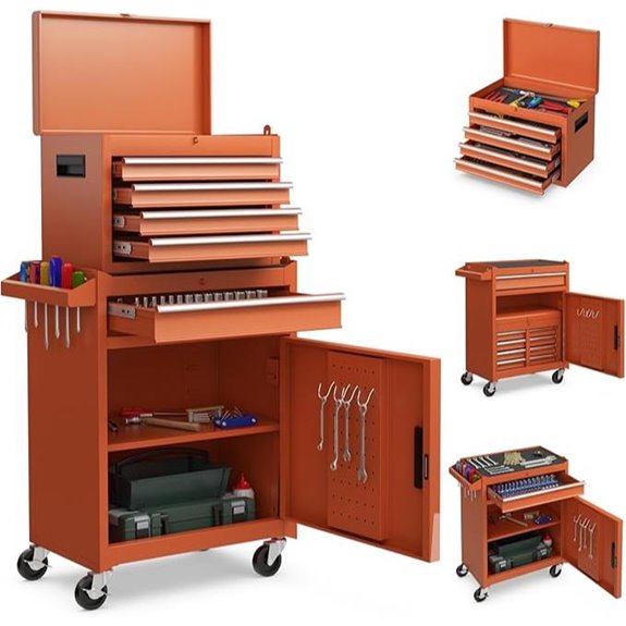 Goplus 5-Drawer Rolling Tool Chest with Lock