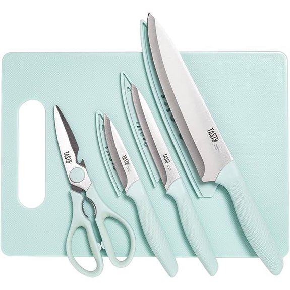 Tasty 5-Piece Knife & Cutting Board Set