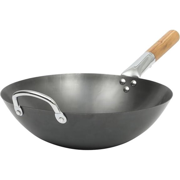 flat bottom steel wok