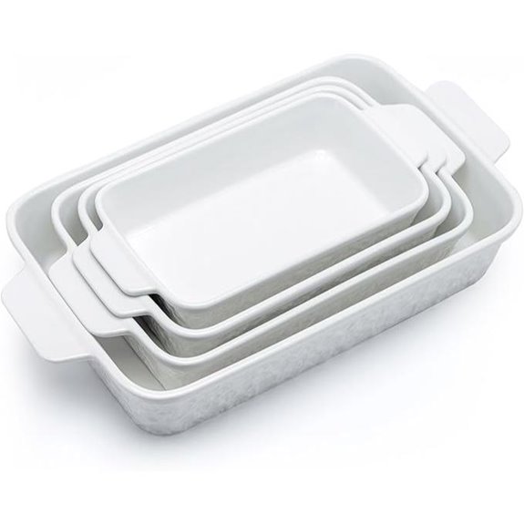 Ceramic Baking Dish Set with Handles (4-Piece)