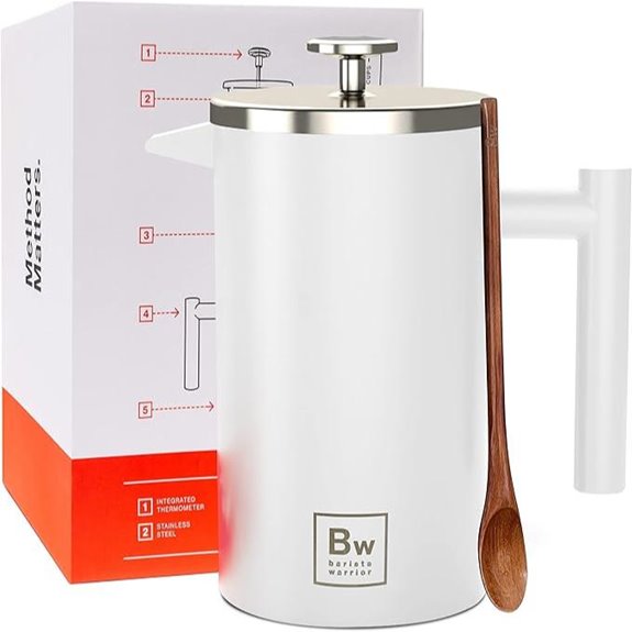 Barista Warrior French Press with Thermometer