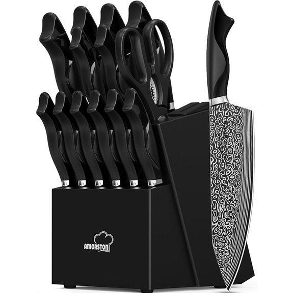 15-Piece German Stainless Steel Kitchen Knife Set