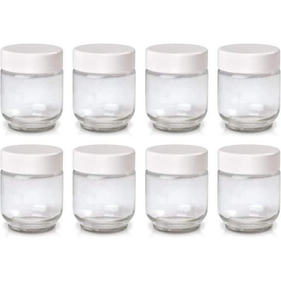 Euro Cuisine Glass Jars for Yogurt Maker Set of 8