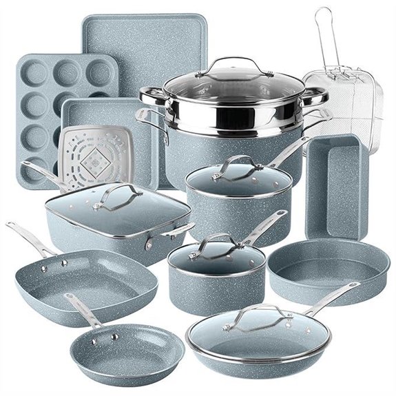 Granitestone Ceraluxe 20-Pc Nonstick Cookware & Bakeware Set