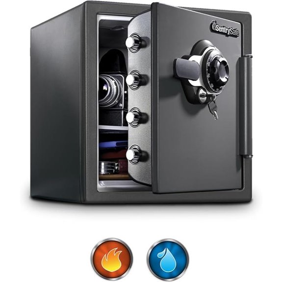 SentrySafe Medium Gray Fireproof & Waterproof Safe