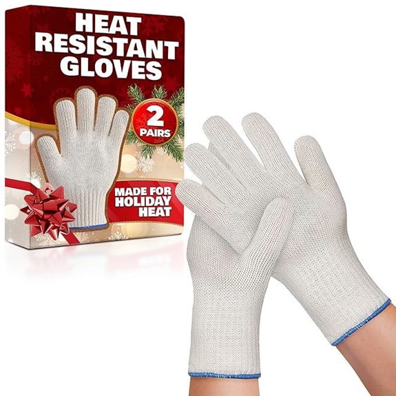 Heat Resistant Oven Gloves 2 Pairs Full Hand Protection