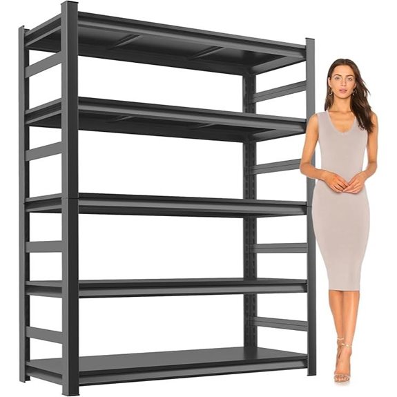 Heavy Duty Metal Garage Shelving 5-Tier 72