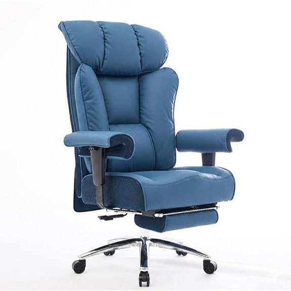 Efomao Heavy-Duty Executive Office Chair with Foot Rest