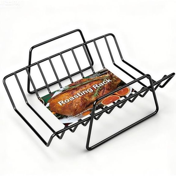 Roasting Rack for Turkey and Rib Non-Stick Heavy Duty