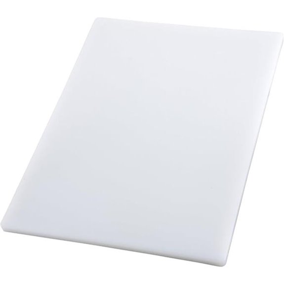 Winco Heavy-Duty Plastic Cutting Board 12 x 18 x 3/4 White