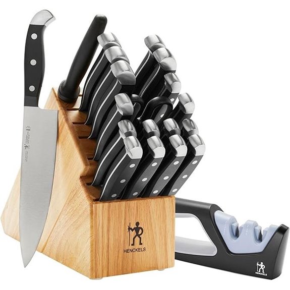 Henckels 20-Piece Knife Set with Block and Sharpener