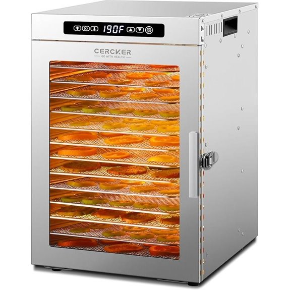 Commercial Food Dehydrator with 14 Trays and 1200W