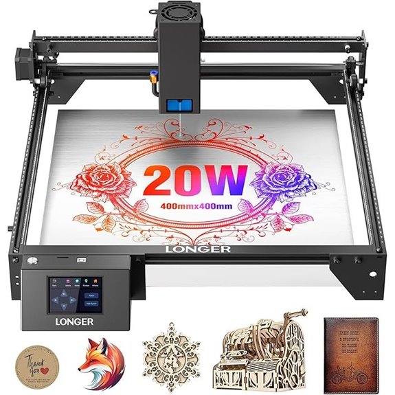 Longer RAY5 20000mW Laser Engraver CNC Cutter with Touch Screen