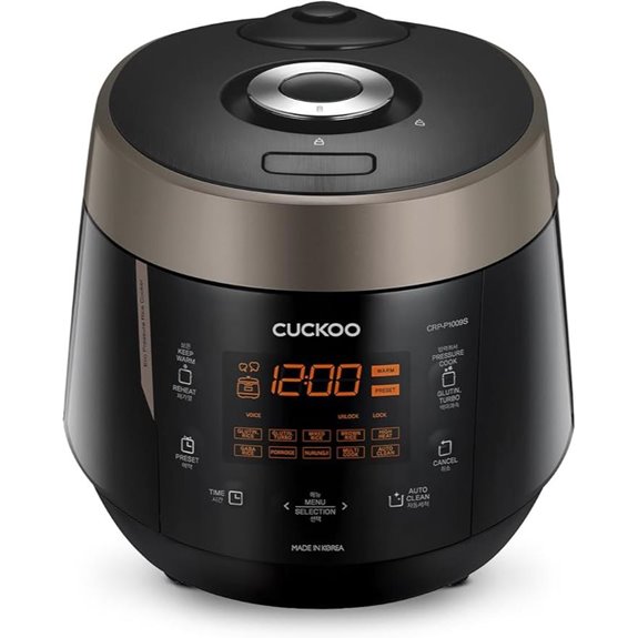 CUCKOO 10-Cup High Pressure Rice Cooker with Voice