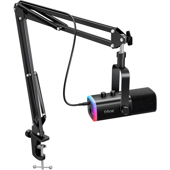 FIFINE XLR/USB Gaming Microphone Set with Arm
