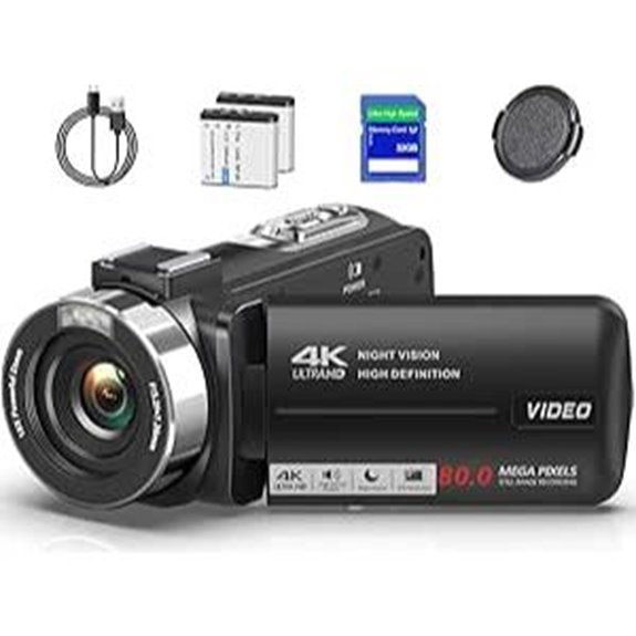 4K Ultra HD Vlogging Camera with Night Vision