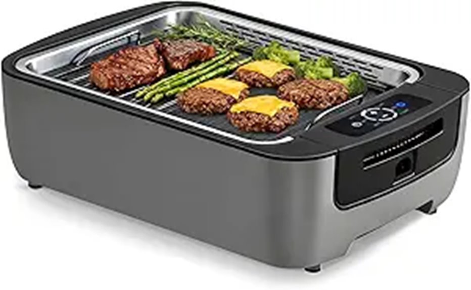 Amornest Smokeless Indoor Electric Grill with Turbo Extractor