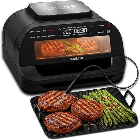 NutriChef Indoor Smokeless Grill & Air Fryer