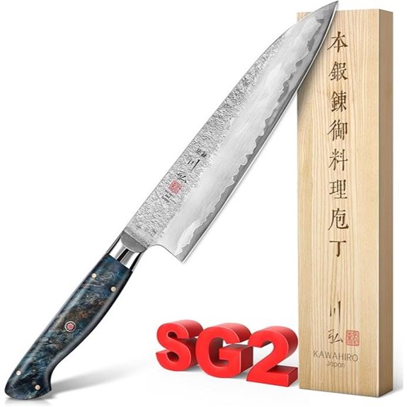 KAWAHIRO SG2 Gyuto Chef Knife with Wooden Handle