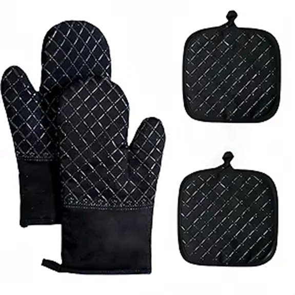 Oven Mitts & Pan Racks 4-Piece Set