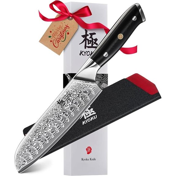 KYOKU Santoku Knife 7 VG10 Damascus Blade
